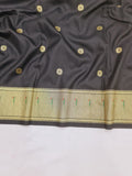 Shankari Black Paithani Dupatta - Golden Zari Weaving NB24 G