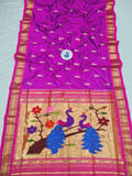 Fancy pallu Paithani Chop Border- 100 % Natural Silk & Handmade
