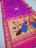 Fancy pallu Paithani Chop Border- 100 % Natural Silk & Handmade