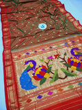 Fancy pallu Paithani Chop Border- 100 % Pure Silk & Handmade
