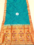 Single Muniya Pure Paithani - 100 % Pure Silk & Handwoensaree