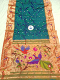 Mor Popat Brocket Pure Paithani Saree - 100 % Pure Silk & Handmade saree