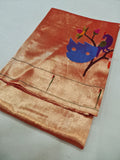 Paithani Blouse Piece - 100 % Natural Silk + zari & Handmade PPB1 K