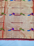 Paithani Blouse Piece - 100 % Natural Silk + zari & Handmade PPB1 L