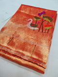 Paithani Blouse Piece - 100 % Natural Silk + zari & Handmade PPB1 O