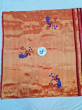 Paithani Blouse Piece - 100 % Natural Silk + zari & Handmade PPB1 E
