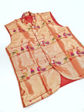 Paithani Jacket- Golden zari Mor Popat