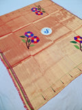 Paithani Blouse Piece - 100 % Natural Silk + zari & Handmade PPB1 D