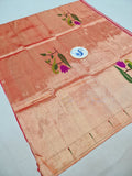 Paithani Blouse Piece - 100 % Natural Silk + zari & Handmade PPB1 X