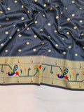 Mor Popat Semi Paithani Saree- NB14 L