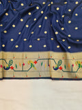 Mor Popat Semi Paithani Saree- NB14 D