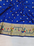 Mor Popat Semi Paithani Saree- NB14 J