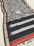 Paithani Zari Border Cotton Khan Sraee- Tope Pallu