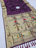 Mor Popat Semi Paithani Saree- NB14 A