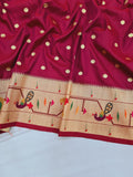 Mor Popat Semi Paithani Saree- NB14 M
