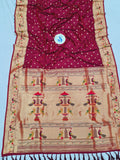 Mor Popat Semi Paithani Saree- NB14 M