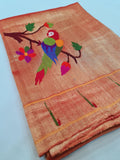 Paithani Blouse Piece - 100 % Natural Silk + zari & Handmade PPB1 A