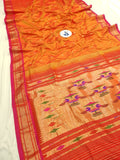 Double Pallu Paithani - 100 % Pure Silk Handloom Saree DPP1 A44