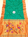 Triple Muniya Paithani - 100 % Pure Silk & Handwoven saree