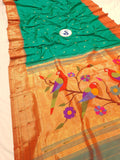 Triple Muniya Paithani - 100 % Pure Silk & Handwoven saree