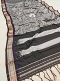 Paithani Zari Border Cotton Khan Sraee- Tope Pallu