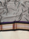 Paithani Zari Border Cotton Khan Sraee- Tope Pallu