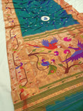 Mor Popat Brocket Pure Paithani Saree - 100 % Pure Silk & Handmade saree