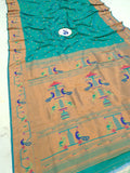 Mor Popat Semi Paithani Saree- NB14 D