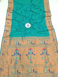 Mor Popat Semi Paithani Saree- NB14 D