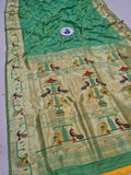 Mor Popat Semi Paithani Saree- NB14 F