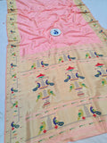 Mor Popat Semi Paithani Saree- NB14 H