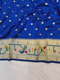Mor Popat Semi Paithani Saree- NB14 O