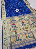 Mor Popat Semi Paithani Saree- NB14 O