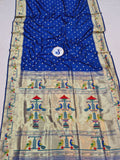 Mor Popat Semi Paithani Saree- NB14 O