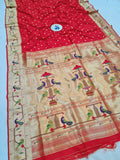 Mor Popat Semi Paithani Saree- NB14 K