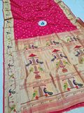 Mor Popat Semi Paithani Saree- NB14 L