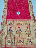 Mor Popat Semi Paithani Saree- NB14 B