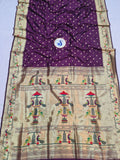 Mor Popat Semi Paithani Saree- NB14 R