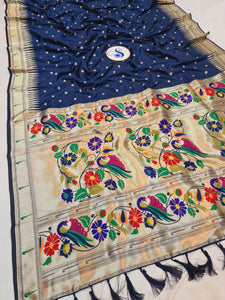 Nauvari Paithani Saree - 9 yards Soft NB34 K