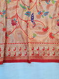 Shrivalli Paithani Dupatta JB5 A - Red Golden Zari in
