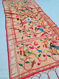 Sharanya Paithani Dupatta Red Golden NB53 G
