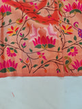 Paithani Blouse Piece- Red Golden Zari fabric- 1 Meter PZF1 N