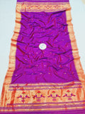 Pure Silk Single Muniya Paithani Dupatta Red 100% Handloom PPD2 C