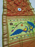 Fancy pallu Paithani Chop Border- 100% Pure Silk & Handmade