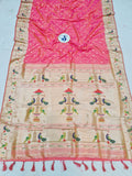 Mor Popat Semi Paithani Saree- NB14 T