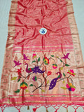 Madhu Tissue Lining Single Muniya Paithani Saree- MK14 D