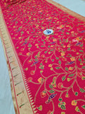 Paithani Blouse Piece-  Pink Golden Zari fabric- 1 Meter PZF1 T