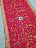 Paithani Blouse Piece-  Pink Golden Zari fabric- 1 Meter PZF1 T
