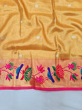 Lotus Border Tissue Paithani Saree- VV4 G