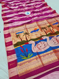 Single Muniya Pure Paithani - 100 % Pure Silk & Handwoen saree